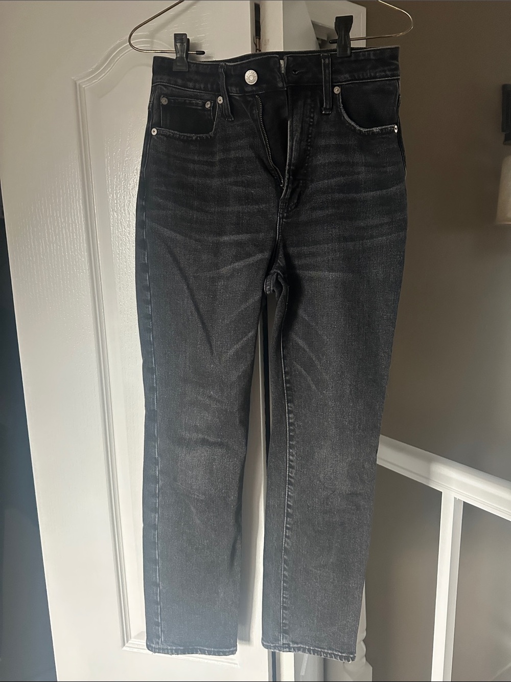 Madewell Black Straight-Leg Jeans